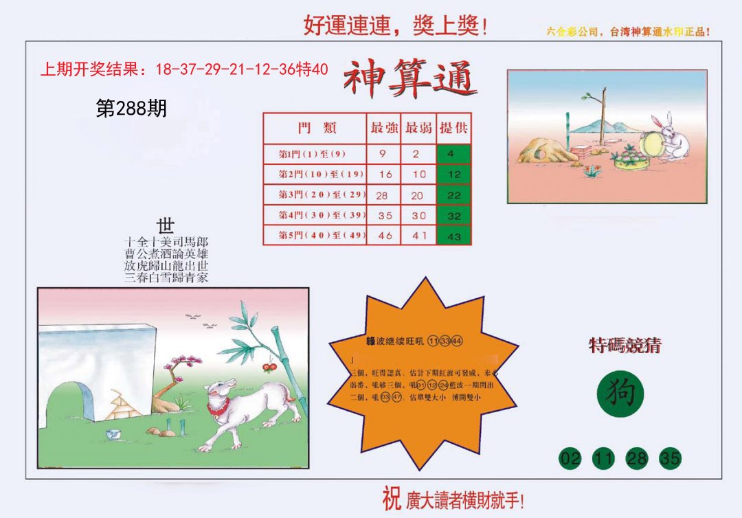 4-台湾神算-288