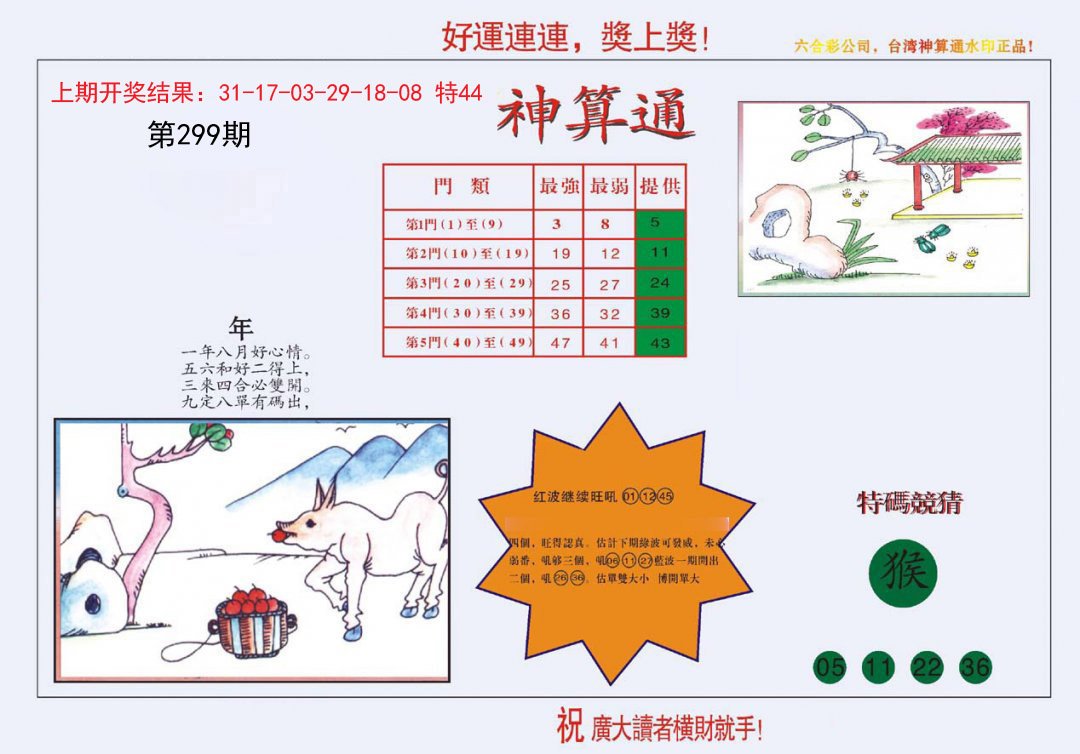 4-台湾神算-299