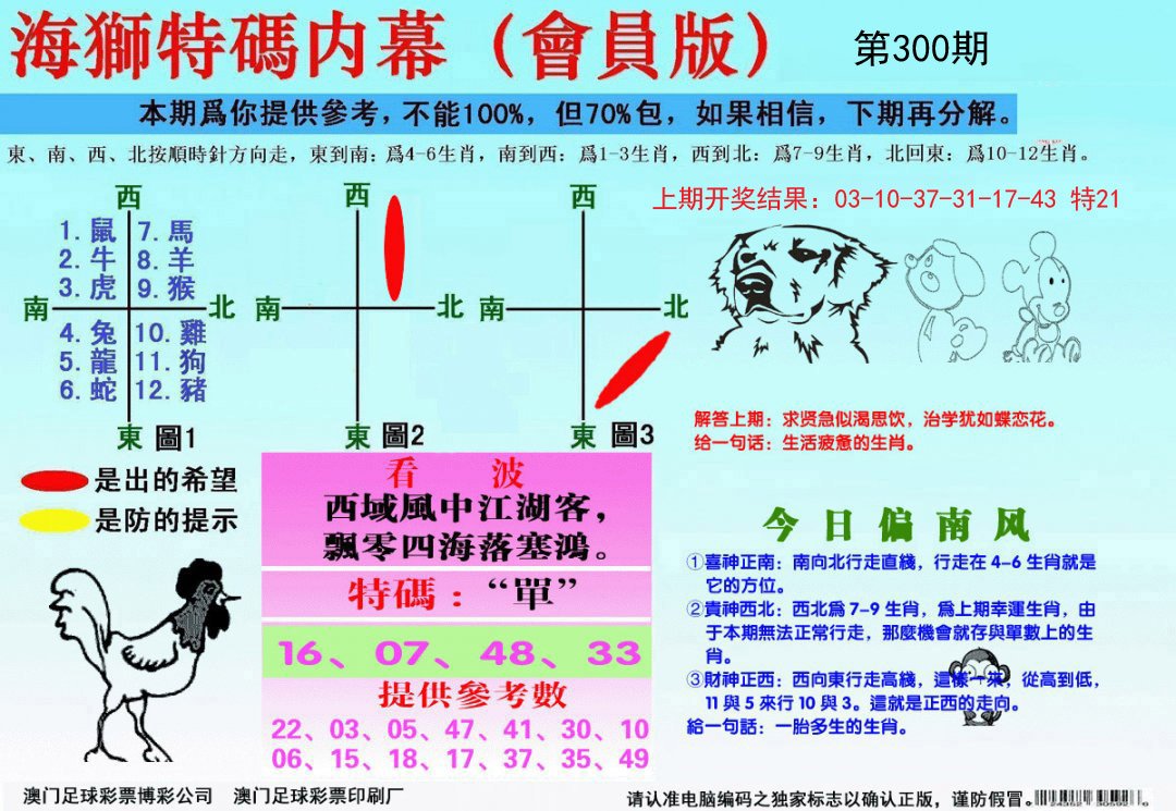 海狮特码会员报-300