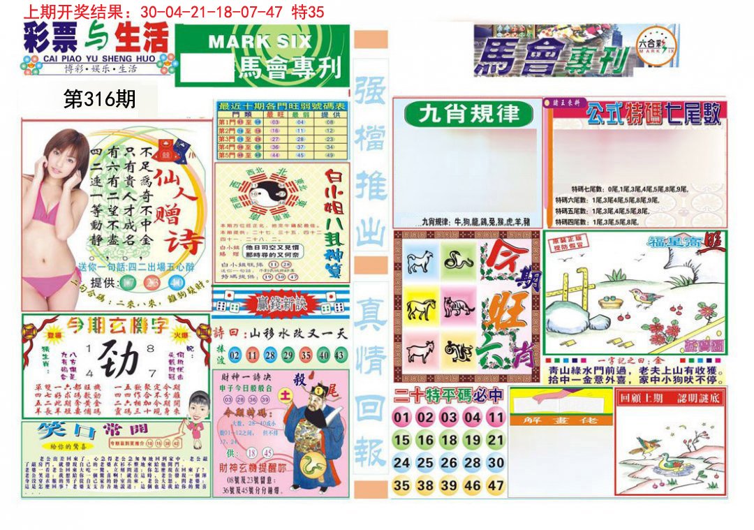 马会专刊A-316