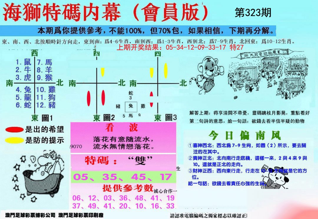 另版海狮特码内幕报-323