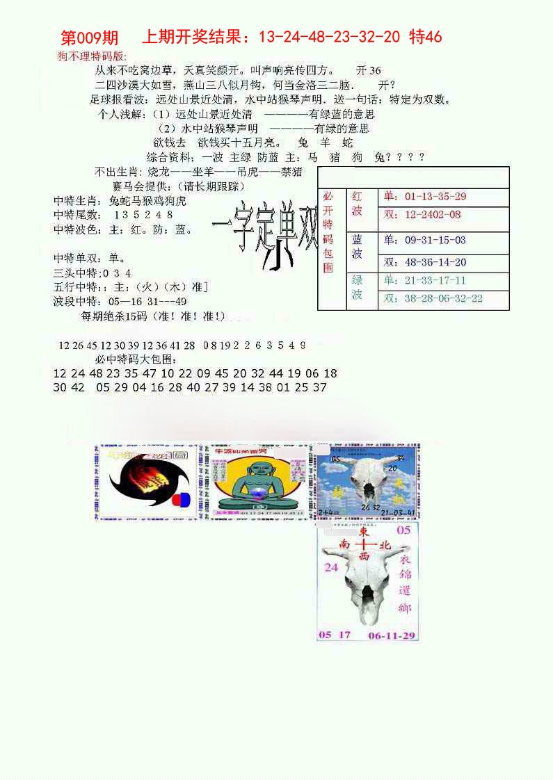 狗不理特码报-9